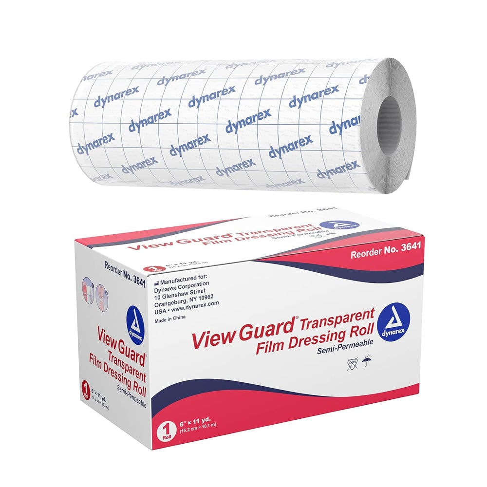 Dynarex View Guard Transparent Film Dressing Roll, 6" x 11 yd -1 Roll Dynarex View Guard Transparent Film Dressing Roll, 6" x 11 yd -1 Roll