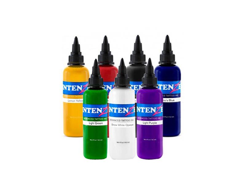 Intenze 7 Primary Colors Tattoo Ink Set - 0.5 Oz Intenze 7 Primary Colors Tattoo Ink Set - 0.5 Oz