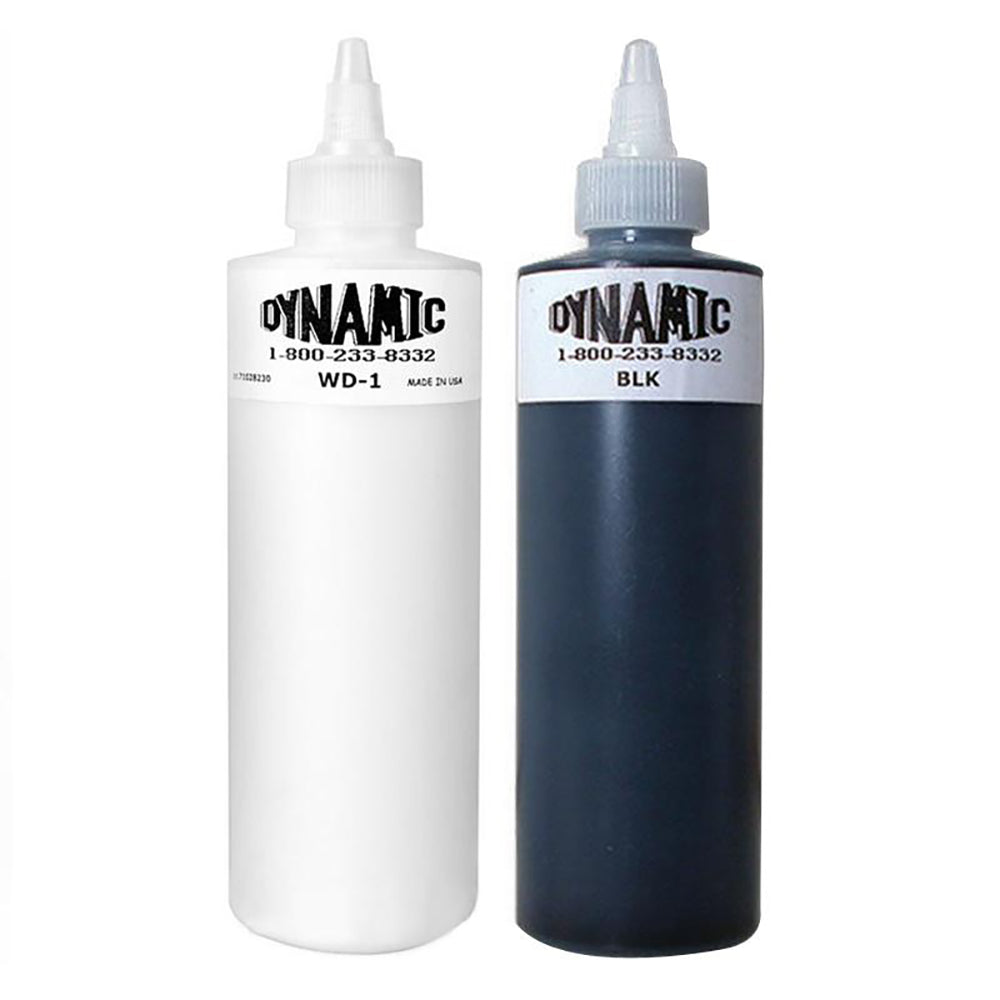 8oz Dynamic Black & White Tattoo Ink Combo With Free After inked Pillow Pack 8oz Dynamic Black & White Tattoo Ink Combo With Free After inked Pillow Pack