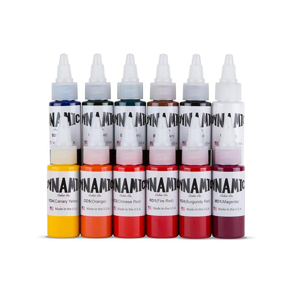 Dynamic Color Primary Tattoo Ink Set #2 - All Colors 1oz Dynamic Color Primary Tattoo Ink Set #2 - All Colors 1oz