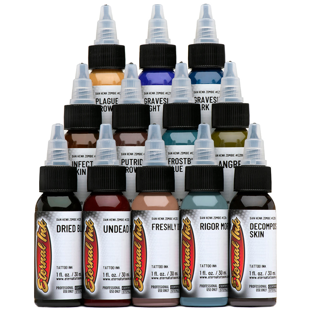 Eternal 12 Zombie Color Tattoo Ink Set (1 Oz) Eternal 12 Zombie Color Tattoo Ink Set (1 Oz)
