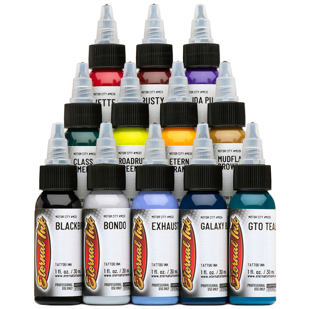 Eternal Motor City Tattoo Ink Set (1 Oz) Eternal Motor City Tattoo Ink Set (1 Oz)