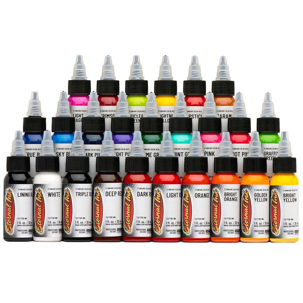 Eternal Top 25 Color Tattoo Ink Set (1/2 Oz) Eternal Top 25 Color Tattoo Ink Set (1/2 Oz)