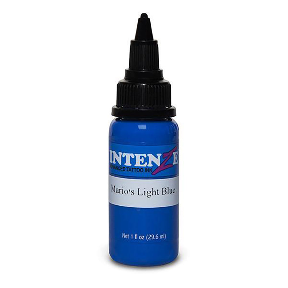 Intenze Mario's Light Blue Tattoo Ink - 1oz Intenze Mario's Light Blue Tattoo Ink - 1oz