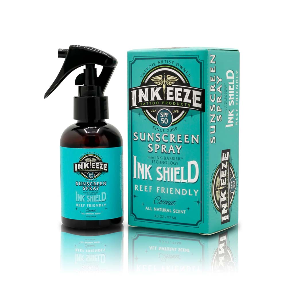 Inkeeze Tattoo Ink Shield Sunscreen Spray SPF 50