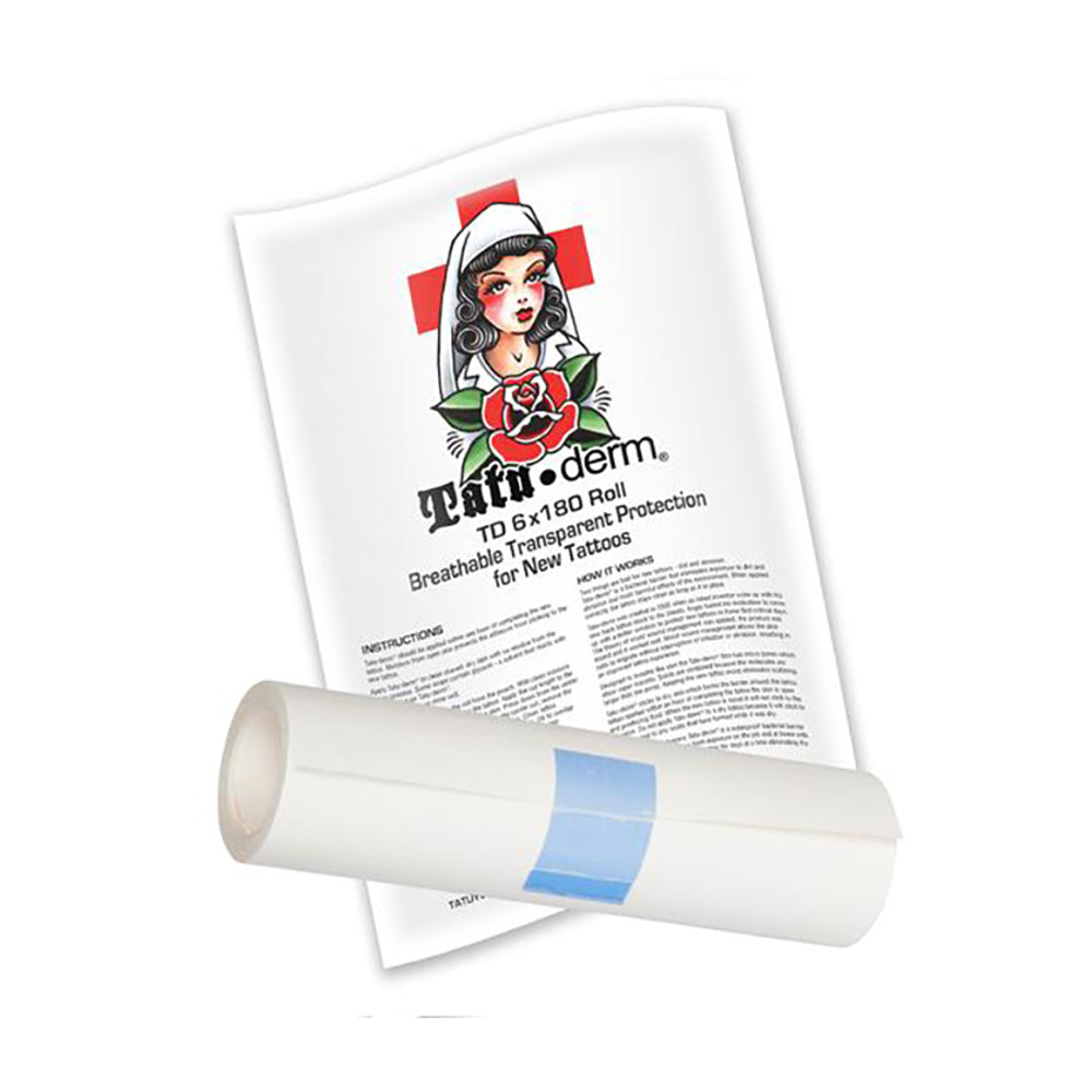 Tatu-Derm Tattoo Aftercare Short Roll - 6" X 180" Tatu-Derm Tattoo Aftercare Short Roll - 6" X 180"