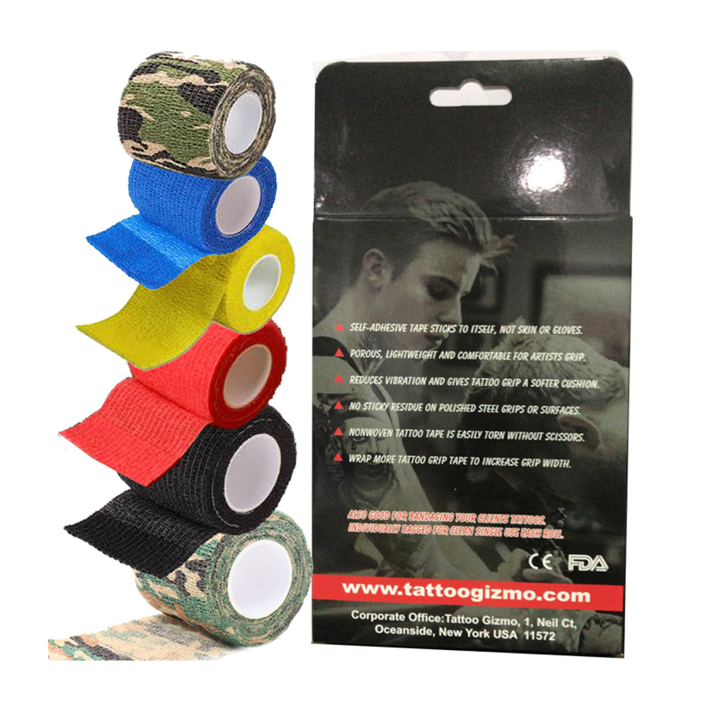 Tattoo Grip Tape Cover - Self-Adhesive Bandage For Tattoo Grips Cover(Pack of 6)