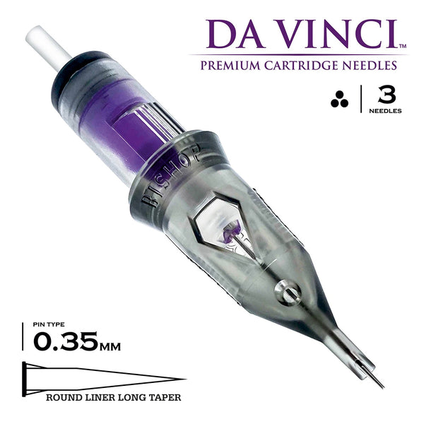 Bishop Da Vinci V2 Round Liner Cartridge Tattoo Needles - Long Taper