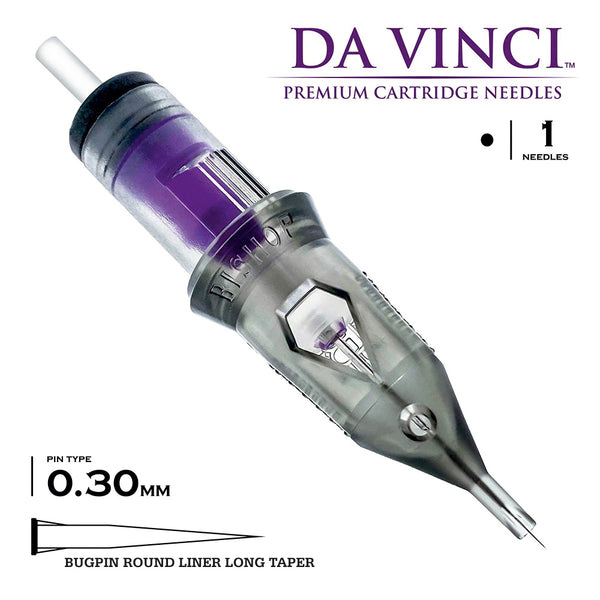 Bishop Da Vinci V2 Round Liner Bugpin Cartridge Tattoo Needles - Long Taper