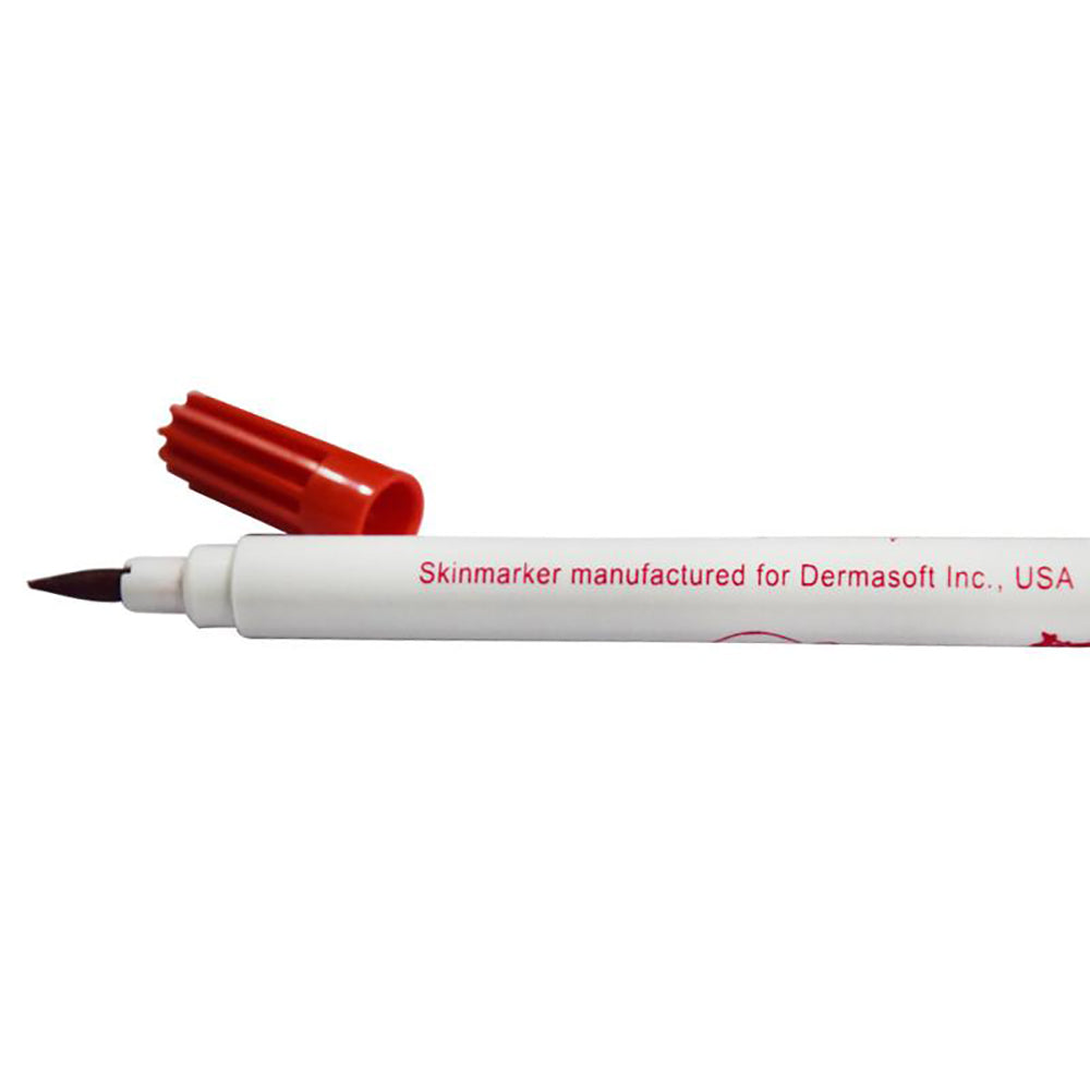 DermaSculpt Dermarkers Removable Ink Skin Safe Marker - Pack of 10 - Red