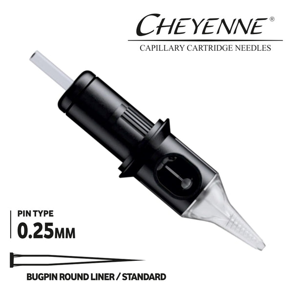 Cheyenne Capillary Cartridge Needles - Round Liner -Box of 20