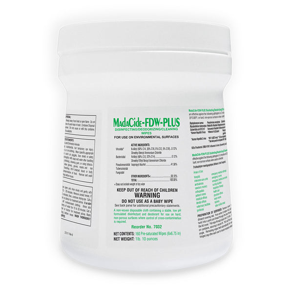 MadaCide FDW Plus Disinfectant Surface Wipes- 7032 (160 wipes)
